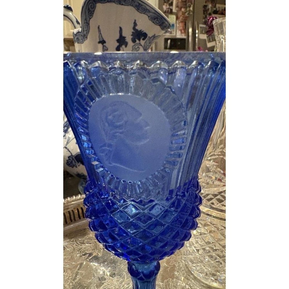 George Washington Blue Goblets (2) LE Smith Bicentennial America250 Celebration - Picture 6 of 12